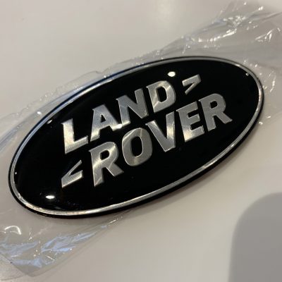 Land Rover Grille Emblem Black and Silver Front Grill Oval Badge Logo