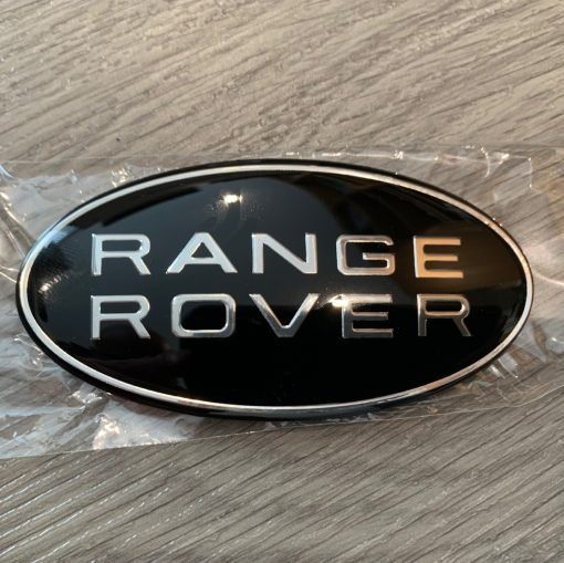 RANGE ROVER Grille Emblem Black and Silver Front Grill Oval Badge Logo